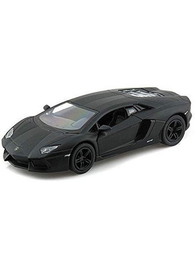 LAMBORGHINI Matt Black Aventador Lp 700-4 1:38 5" Pull Back Diecast Car - Image 1
