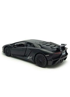 LAMBORGHINI Matt Black Aventador Lp 700-4 1:38 5" Pull Back Diecast Car  - Image 5