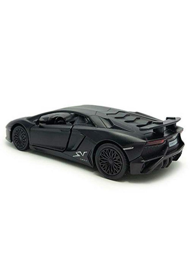 LAMBORGHINI Matt Black Aventador Lp 700-4 1:38 5" Pull Back Diecast Car - Image 5