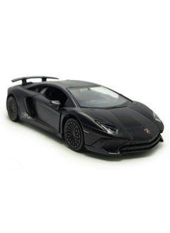 LAMBORGHINI Matt Black Aventador Lp 700-4 1:38 5" Pull Back Diecast Car  - Image 2
