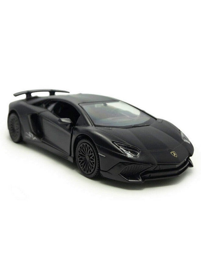 LAMBORGHINI Matt Black Aventador Lp 700-4 1:38 5" Pull Back Diecast Car - Image 2