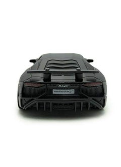LAMBORGHINI Matt Black Aventador Lp 700-4 1:38 5" Pull Back Diecast Car  - Image 4