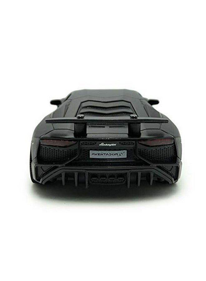 LAMBORGHINI Matt Black Aventador Lp 700-4 1:38 5" Pull Back Diecast Car - Image 4