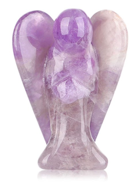1.5 Inch Amethyst Crystal Figurine, Healing Gemstone, Reiki Healing Crystal Gifts for Kids Friends Family Anxiety Decoration Pocket Guardian Love Peace Energy