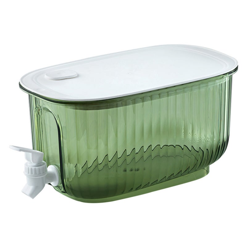Beverage Drink Dispenser Large Capacity Food Grade Thickened Leakage Proof Cold Kettle with Faucet for Home Green - Image 1