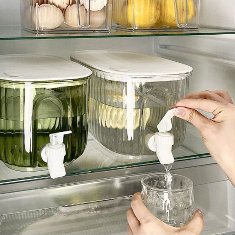 Beverage Drink Dispenser Large Capacity Food Grade Thickened Leakage Proof Cold Kettle with Faucet for Home Green - Image 3