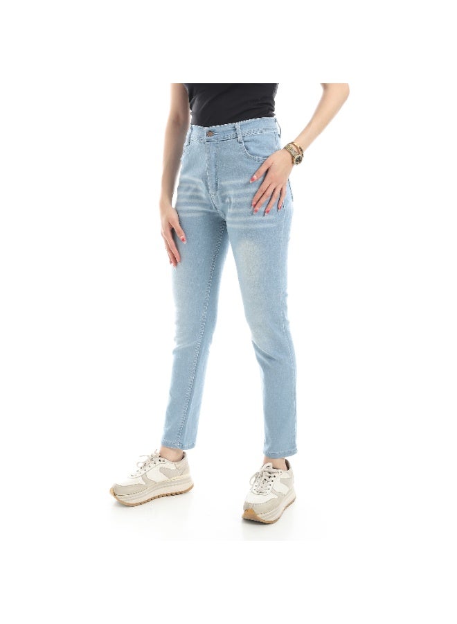 Skinny Jeans 5 Pocket Lycra Light Blue - Women - Image 4