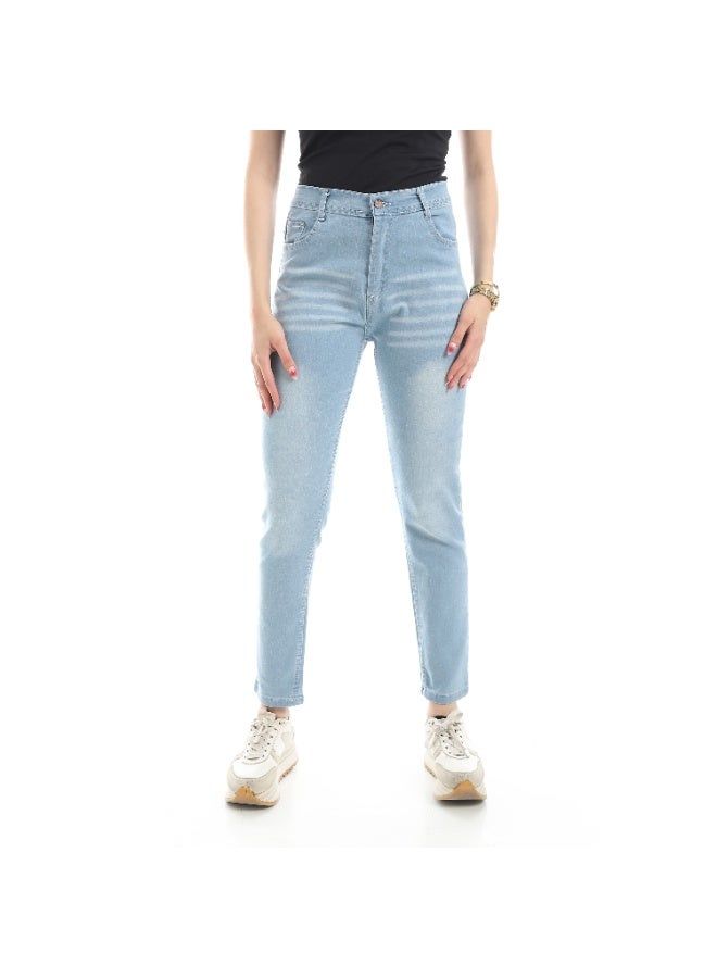 Skinny Jeans 5 Pocket Lycra Light Blue - Women - Image 3