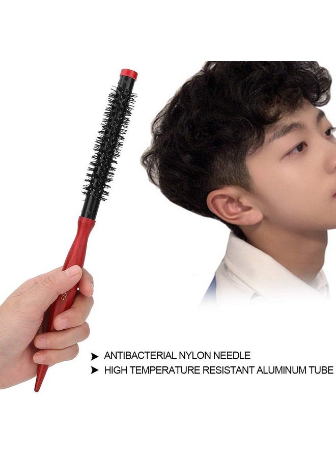 Yinhing Small Round Hair Brushmini Ultra Thin Aluminum Tube Nylon Bristles Round Styling Hair Brush Roll Hairbrush For Thin Hair Short Hair Bangs Beard Lifting Curling(Number 3) - Image 4