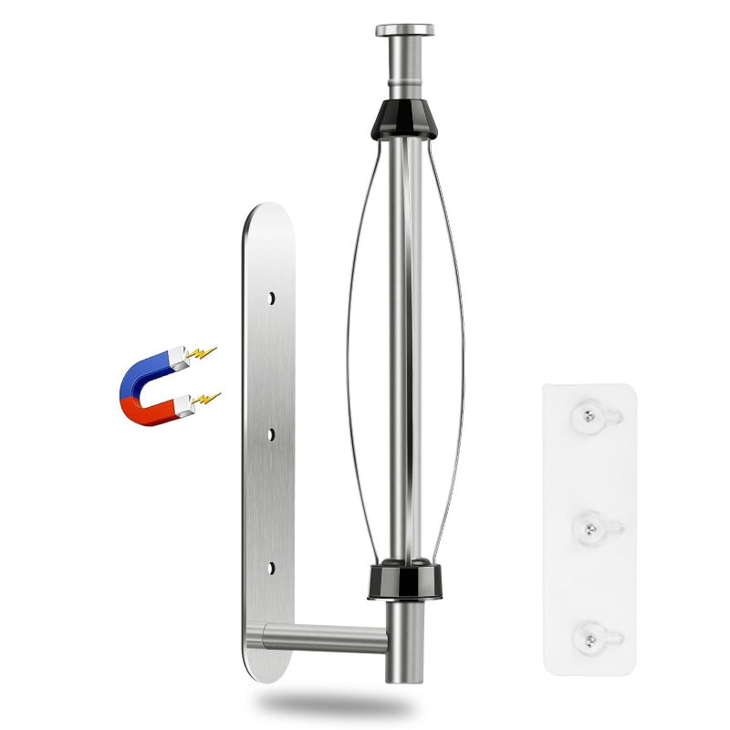 KIHOGEM Magnetic Paper Towel Holder, One Hand Operable Paper Towel Holder Wall Mount with Strong Magnetic Backing and Self-Adhesive for Kitchen Refrigerator RVs Grill Garage(Silver) - Image 1