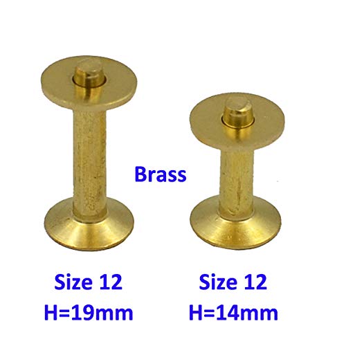 DGOL 50 Sets Solid Brass #12 Size 12 Copper Burrs Rivets Washers 9/16 inch (14mm) Long - Image 4