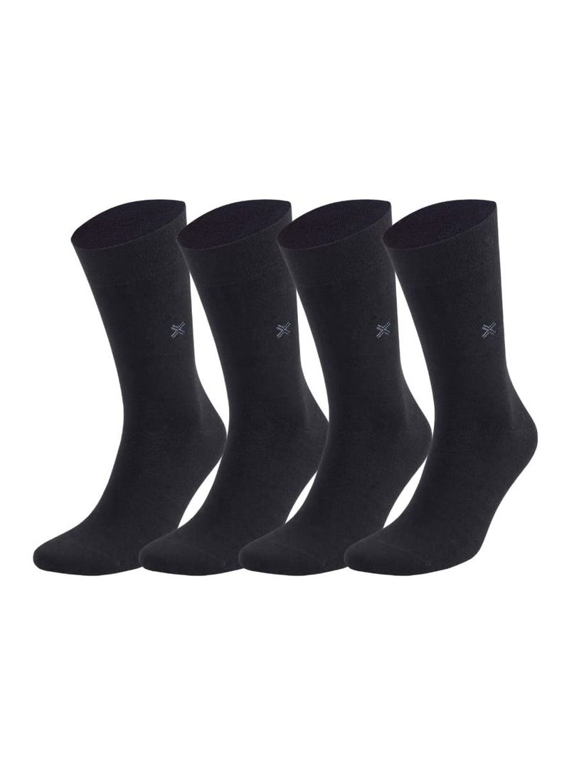 كامي جوارب رجالية من K KAMI مصنوعة من خشب البامبو مع إصبع صحي ومضادة للبكتيريا والرائحة ، أحذية رسمية كاجوال رسمية لأصابع القدم ، مقاس الحذاء 39-47 (أسود 2 ، 4) - Image 1