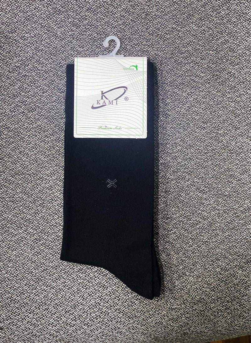 كامي جوارب رجالية من K KAMI مصنوعة من خشب البامبو مع إصبع صحي ومضادة للبكتيريا والرائحة ، أحذية رسمية كاجوال رسمية لأصابع القدم ، مقاس الحذاء 39-47 (أسود 2 ، 4) - Image 5