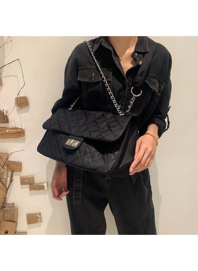 Jogo New Product Lingge Chain Cloth Bag Women's Fashion Oxford Cloth Shoulder Underarm Bag Middle Ancient Bag Large Bag In Stock