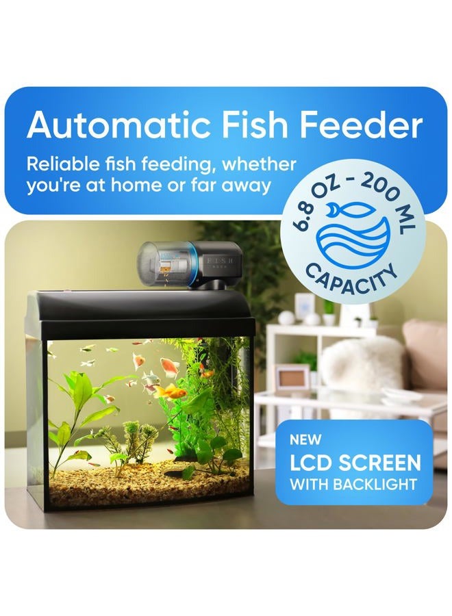 FISHNOSH Automatic Fish Feeder for Aquarium - New Generation 2023, Auto Food Dispenser with Timer for Small Tank, Big Aquariums & Pond - Battery-Operated Feeders for Goldfish, Koi, & More on Weekend - Image 2