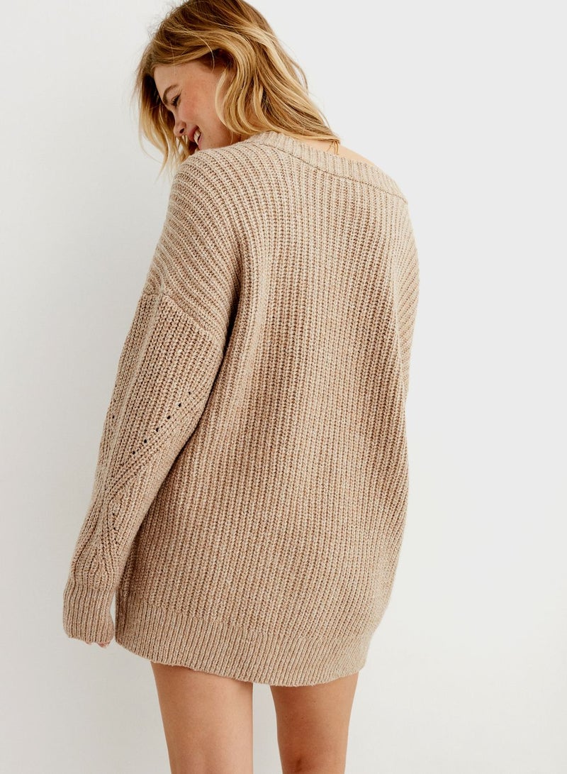 Aerie Ribbed Oversized Cardigan  - Image 2