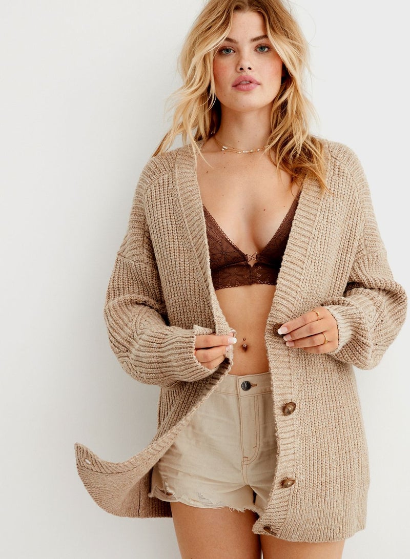 Aerie Ribbed Oversized Cardigan  - Image 1