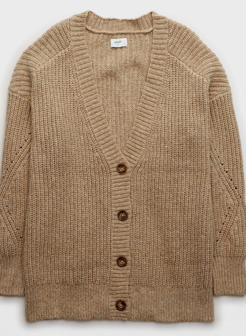 Aerie Ribbed Oversized Cardigan  - Image 4