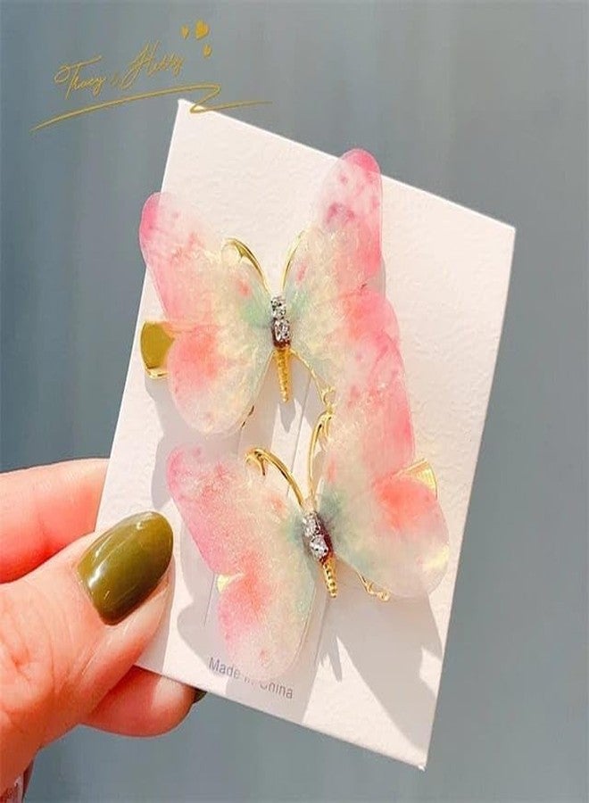 MYSELF Butterfly Hair Clip Fairy Realistic Butterfly Barrette Colorful Clip For Kids, Girls & Women (Half Clip, Multicolor)12PC - Image 4