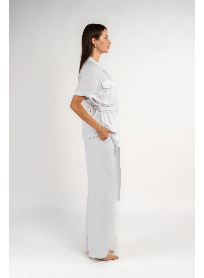 Fashonara  Linen White Co-Ord Set for Women | Best Price UAE