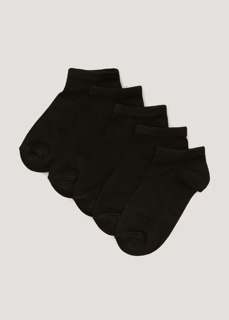 Matalan 5 Pack Soft Touch Bamboo Trainer Socks