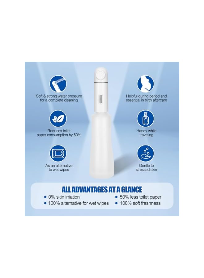 The Bros Portable Bidet With 350ml Reservoir, High Pressure USB-Type C Mini Electric Rechargeable Handheld Travel Bidet, Water Sprayer for Women and Men, Personal Hygiene Cleaning, Postpartum Care - Image 3