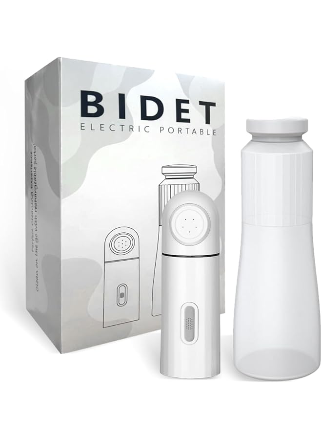 The Bros Portable Bidet With 350ml Reservoir, High Pressure USB-Type C Mini Electric Rechargeable Handheld Travel Bidet, Water Sprayer for Women and Men, Personal Hygiene Cleaning, Postpartum Care - Image 1