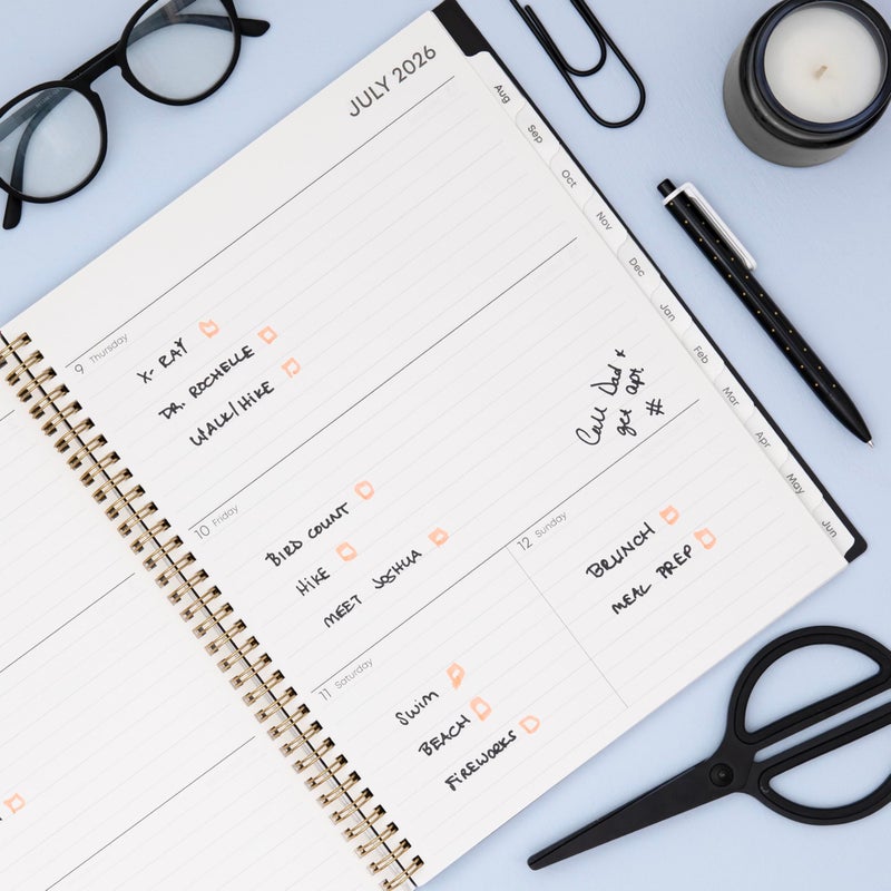 Blue Sky 2026-2027 Weekly and Monthly Academic Year Planner Calendar, July 2026 - June 2027, 8.5" x 11", Flexible Cover, Wirebound, Laminated Tabs, Storage Pocket, Pippi - Image 2