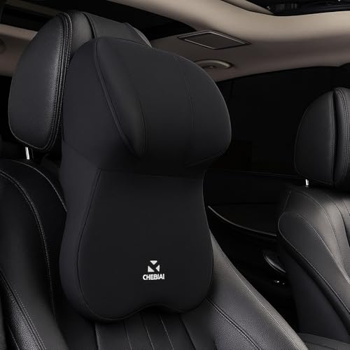 CRENTILA Ergonomic Memory Foam Car Neck & Back Support Pillow – Adjustable Strap, Breathable Washable Cover – Orthopedic Cushion for Neck Pain & Lumbar Support – Black – Ideal for Car, Office & Travel - Image 2