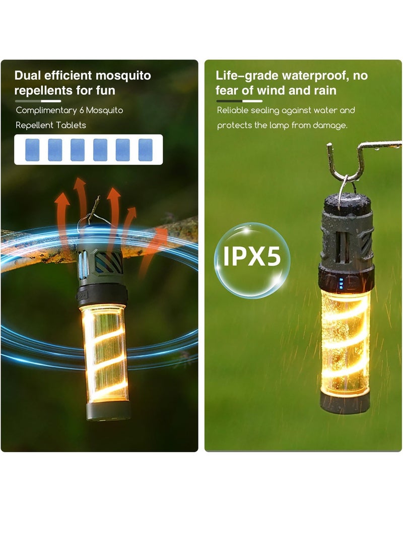 Generic Mosquito Repeller Lamp, Electric Mosquito Trap Fly Zapper, 3-in-1 Mosquitoes Killer USB Rechargeable Camping Light Flashlight, Fly Killer Mosquito Lamp, Bug Zapper for Outdoor Camping  - Image 2