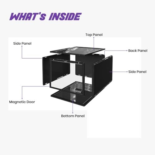 SNEAKARE Shoe Stackable Storage Box and Organiser | Shoe Storage Organizer Plastic Box | Heavy Duty Plastic Sneaker Crates with Magnetic Closure Sneaker | Fits upto UK14 | Pack of 1 (Black) - Image 3