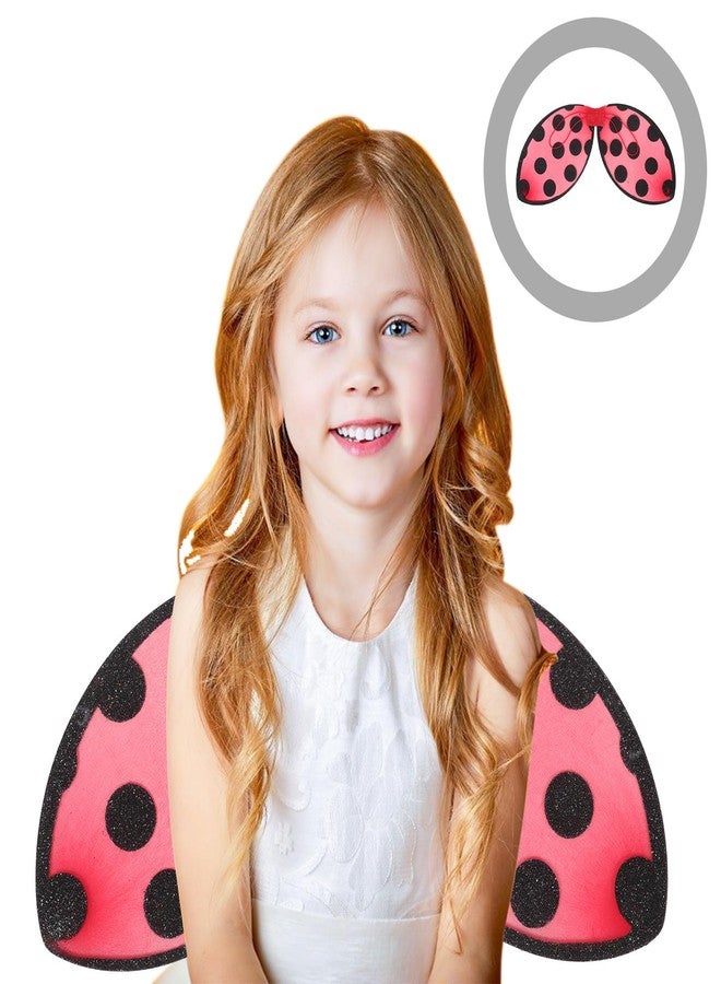 VOSAREA Kids Ladybug Wing Prop Light Up Ladybug Fairy Bee Wings Costumes for Girls Party Costume Supplies - Image 4