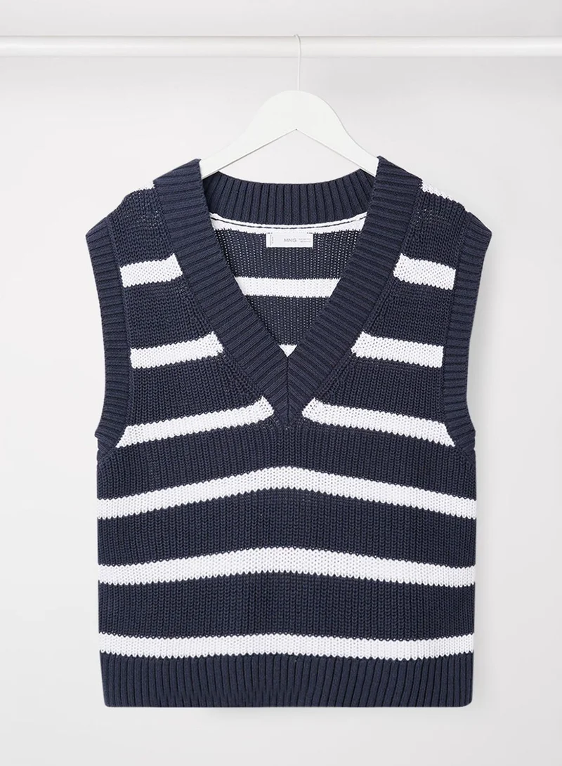 مانجو كنزة محبوكة مخططة للشباب