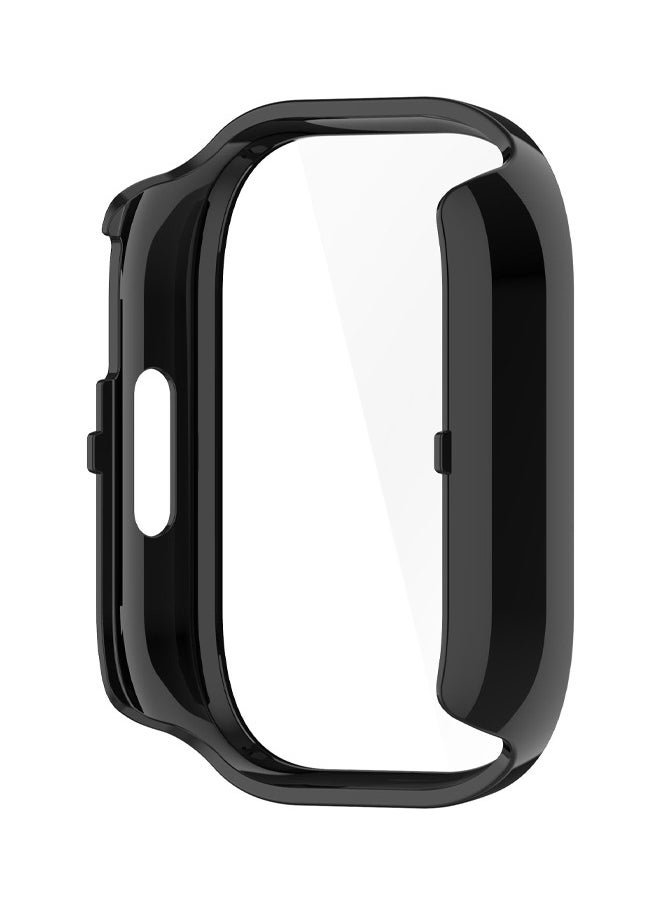 روكاوات - حافظة متوافقة مع ساعة Redmi Watch 5 Active Watch ذات طبقة حماية زجاجية وإطار من البلاستيك الصلب حافظة ساعة Redmi Watch 5 Active باللون الأسود - Image 1