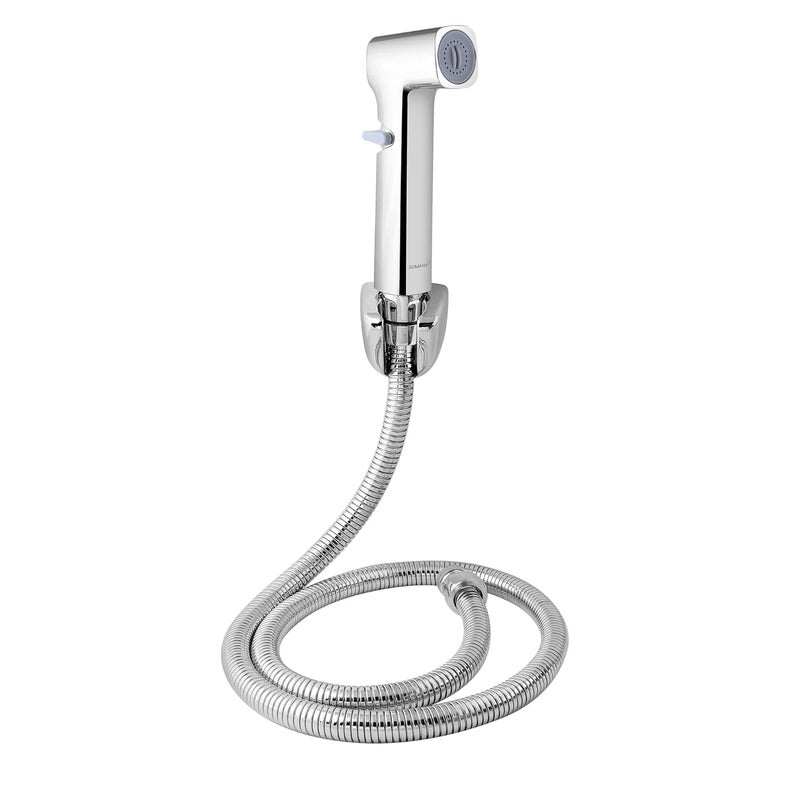 Somany Bathware Somany Sophie Square ABS Health Faucet Jet Spray with 1 Meter SS Tube Wall Hook - Image 4