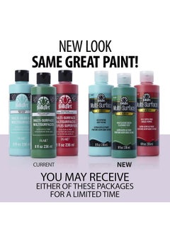 FolkArt Multi Surface Acrylic Craft Paint 8 Oz Pearl White  - Image 2