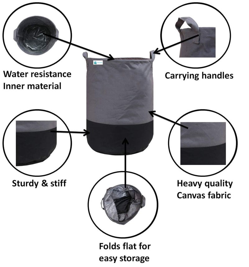 Unicrafts Laundry Bag 45 L Durable Collapsible Laundry storage Bag with Handles Clothes Storage Foldable Laundry Bag for Dirty Clothes Combo Pack of 2 Pc MaroonBlue GreyBlack 11 NonWoven - Image 5