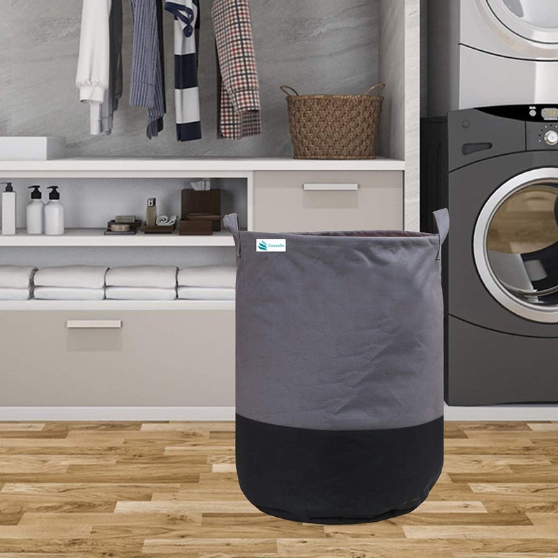Unicrafts Laundry Bag 45 L Durable Collapsible Laundry storage Bag with Handles Clothes Storage Foldable Laundry Bag for Dirty Clothes Combo Pack of 2 Pc MaroonBlue GreyBlack 11 NonWoven - Image 3