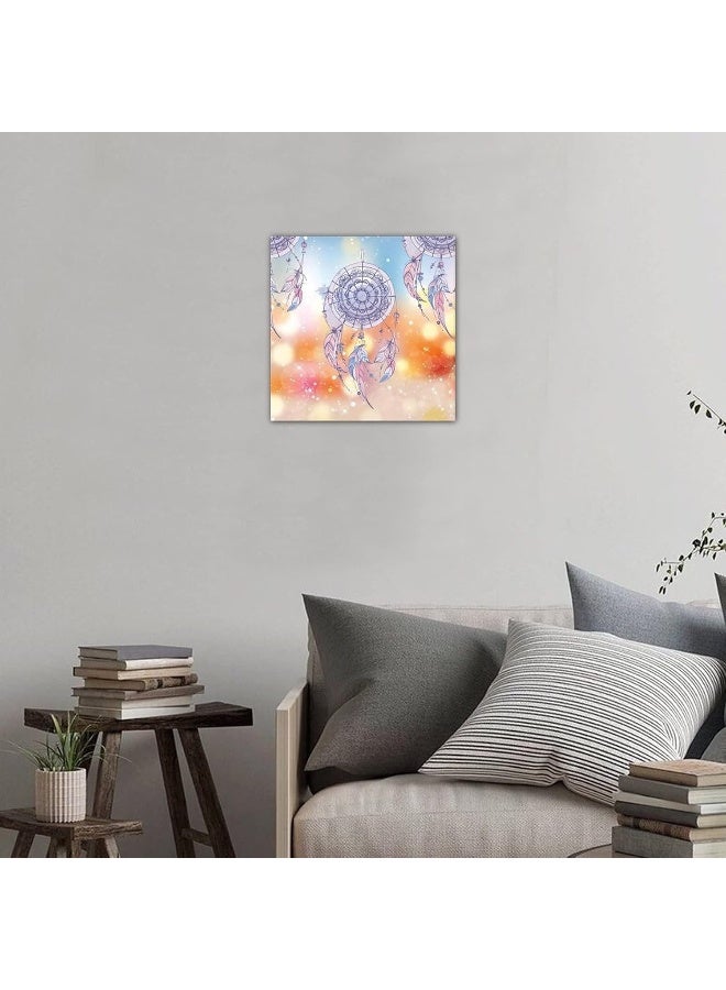 Today Idea Dreamcatchers Canvas Art Print - Abstract Boho Wall Decor for Farmhouse Living Room - Framed and Stretched Aesthetic Poster - Premium Quality Canvas Wall Hanging for Home Decoration - Image 4