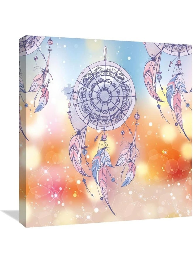 Today Idea Dreamcatchers Canvas Art Print - Abstract Boho Wall Decor for Farmhouse Living Room - Framed and Stretched Aesthetic Poster - Premium Quality Canvas Wall Hanging for Home Decoration - Image 1