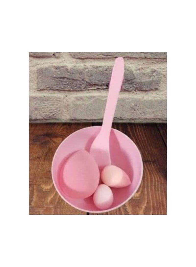 Generic 1 Set Mask Tool, Mini Sponge Makeup Blender With Bowl And Spatula, Beauty Sponge For Touch Up  - Image 3