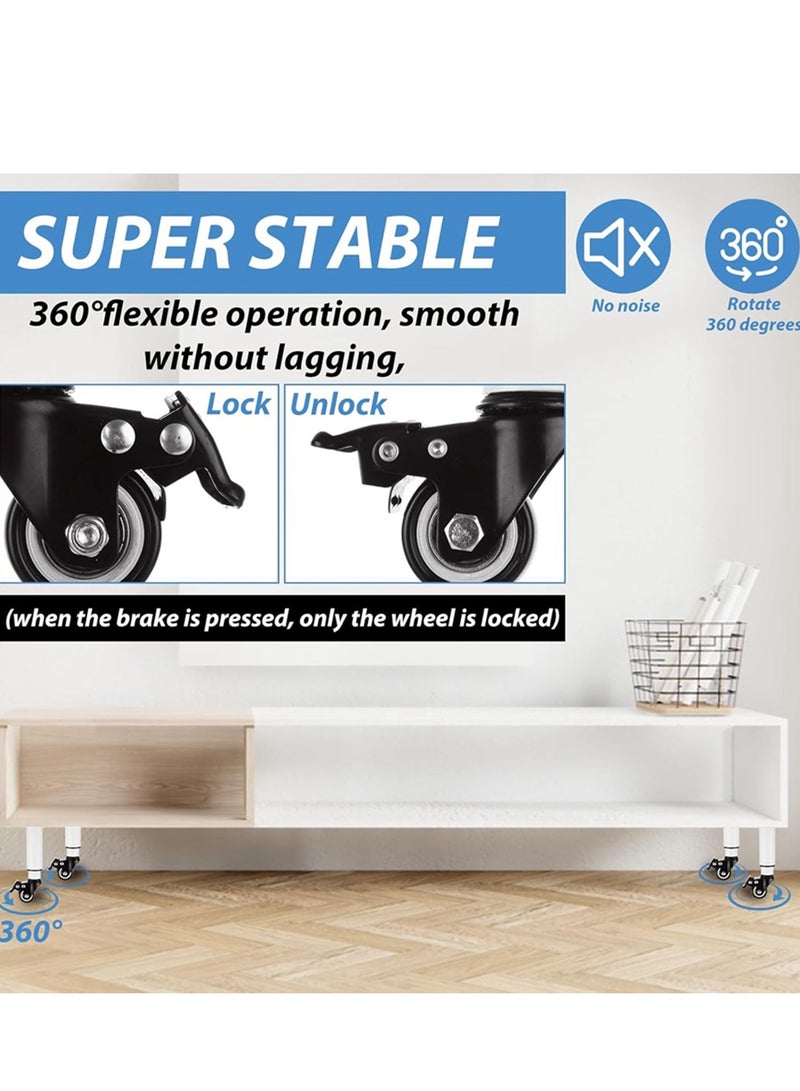 Movable Adjustable Metal Table Leg with 360° Wheel Kaki Meja Bed Leg Support Sofa Leg Furniture Feet - Image 5