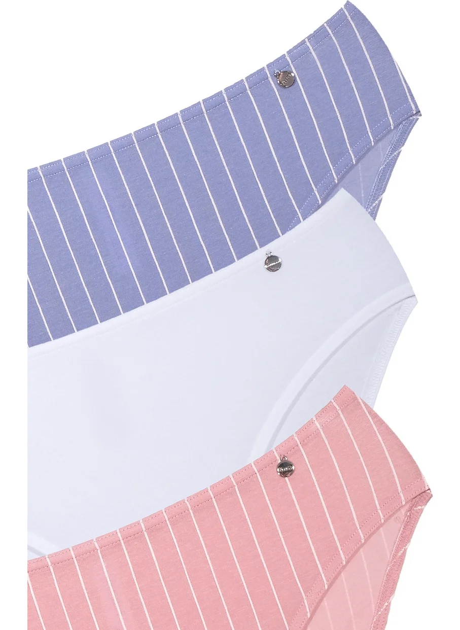 كوم Stripe 3-Piece Women's Bikini Panties