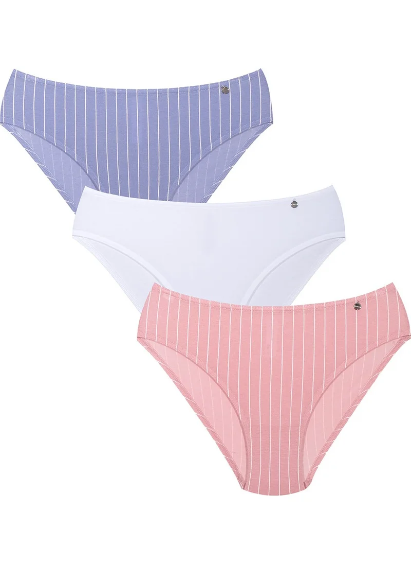 كوم Stripe 3-Piece Women's Bikini Panties