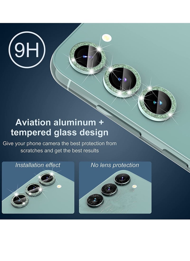Raxoom [3+3 PCS] for Samsung Galaxy S23/ S23 Plus Camera Lens Protector, Premium Tempered Glass Glitter Camera Lens Protector - Image 4