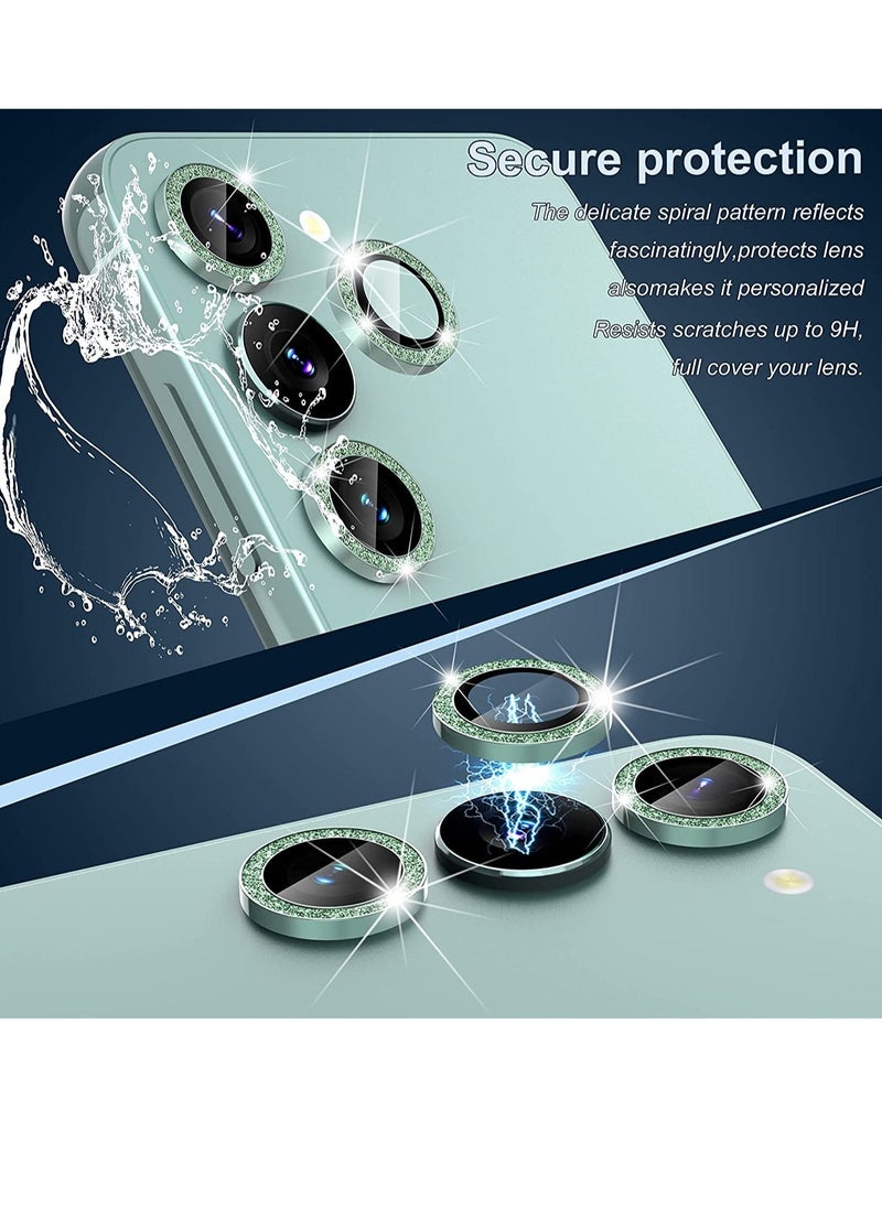 Raxoom [3+3 PCS] for Samsung Galaxy S23/ S23 Plus Camera Lens Protector, Premium Tempered Glass Glitter Camera Lens Protector - Image 3