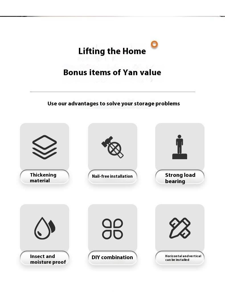 Bluejw Seasoning Boxes, Clear Seasoning Storage Containers Rack Combination Set Up Wall Mounted Seasoning Jars Spice Jars Without Punched Kitchen Spice POTS Kitchen Counters and Food Storage - Image 2