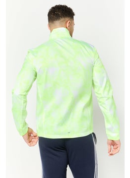 Adidas Men Sportswear Fit Long Sleeves Running Jacket, Lime Green  - Image 2