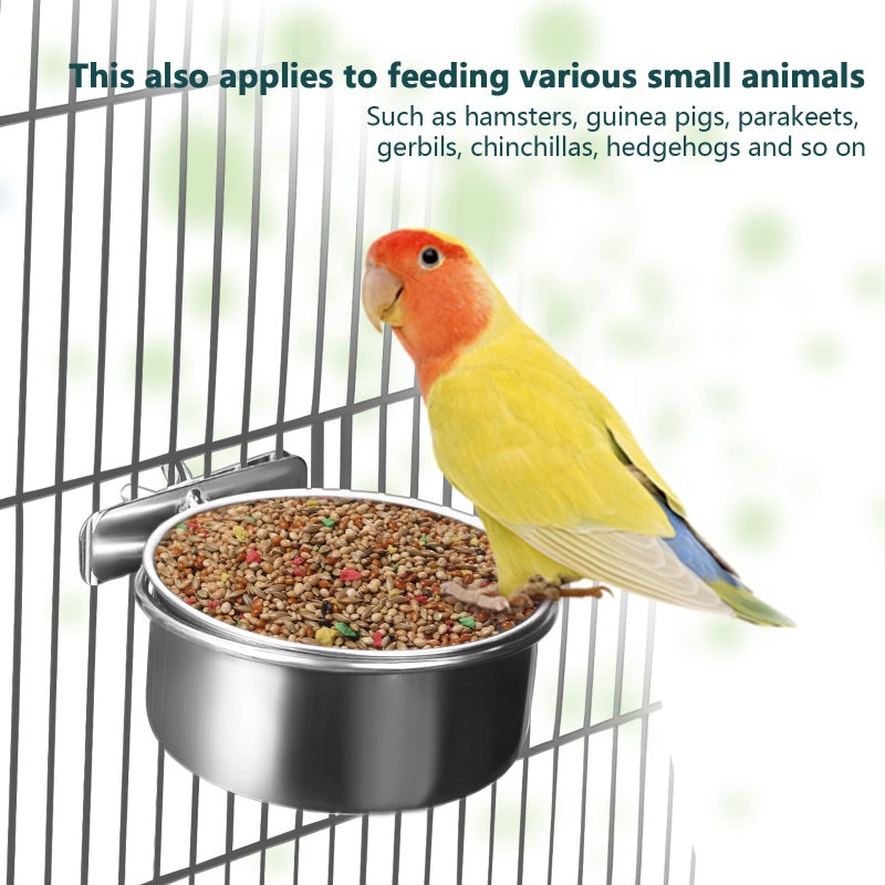 2 Pcs Bird Food Bowl with Clamp, Durable Brid Bowls for Cage, Water Bowl for Bird Parrot Cockatiel Conure Budgies Parakeet Small Animal - Image 4