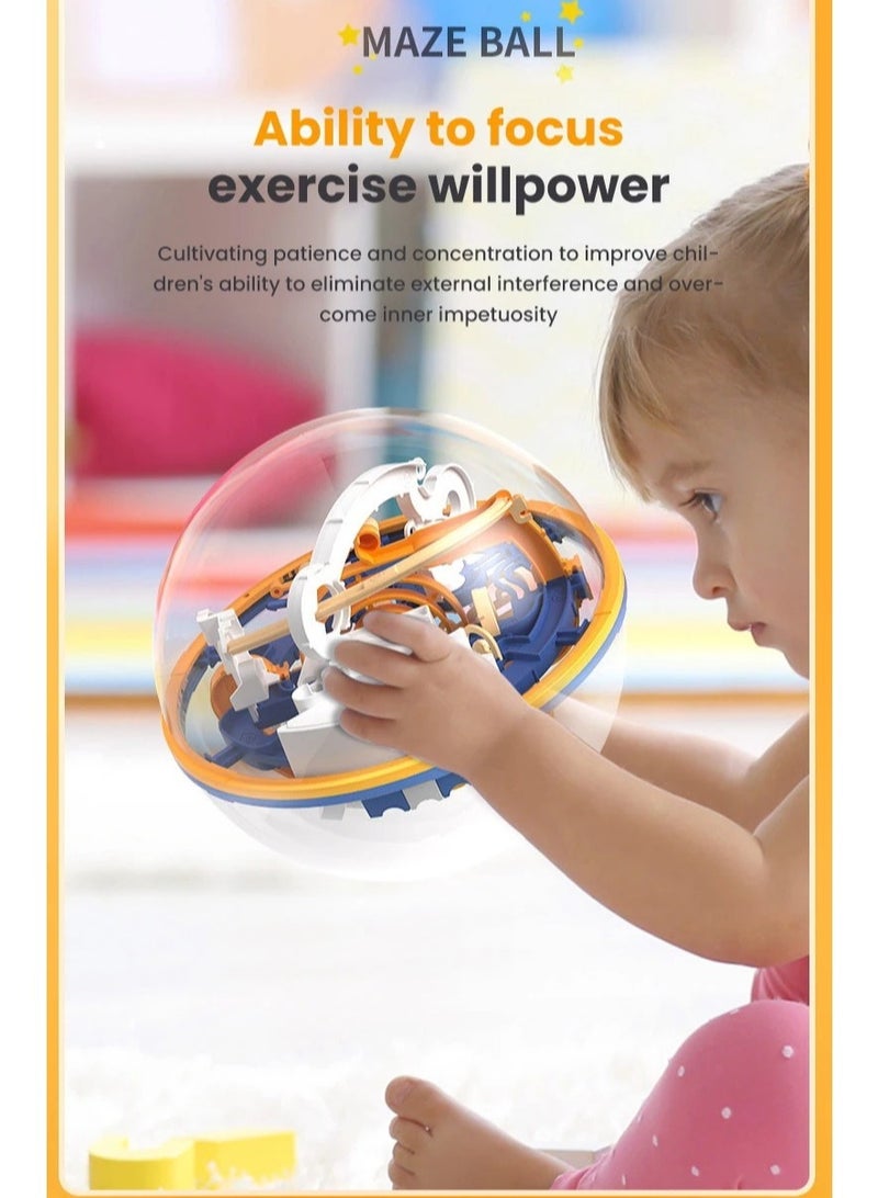 AROAQ 3D Maze Ball Puzzle Challenge Toy for Kids Obstacle Game 3D Maze Puzzle Montessori Balance Traine Clearance Game 118 Level - Image 4